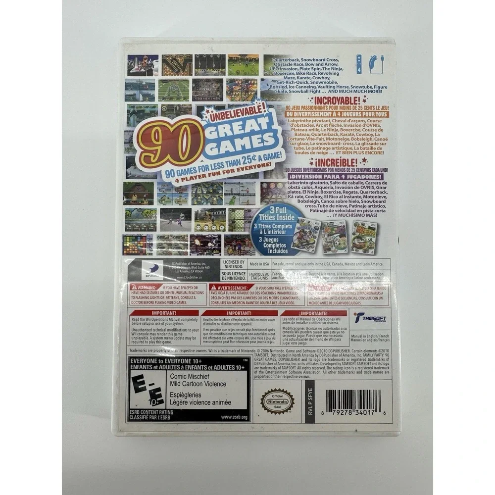 Family Party: 90 Great Games Party Pack Nintendo Wii D3 Publisher